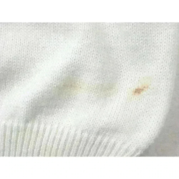 Vintage Joyce Regency Collection 80's White Metallic Sequin Bling Party Sweater - Picture 5 of 7